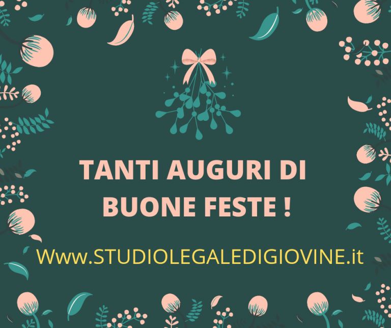 TANTI AUGURI DI BUONE FESTE !